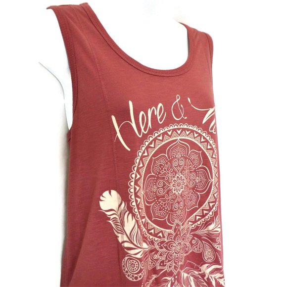 Maurices Graphic Tunic Tee Tank Here and Now Mauve - Picture 4 of 7